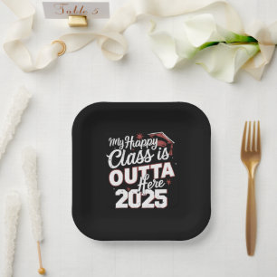 Assiettes En Carton Ma classe heureuse est partie d'ici 2025 Senior Gr