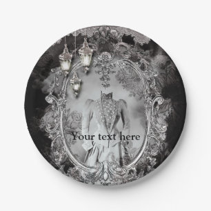 Assiettes En Carton Madame hantée par cru Halloween Costume Party