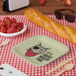 Assiettes En Carton Madame Présidente du Temps 2024 Kamala Harris Rass