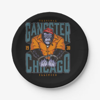 Assiettes En Carton mafia-vintage-coloré-design