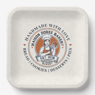 Assiettes En Carton Magasin de boulangerie Pâtissier Dessert Friandise