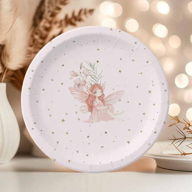 Assiettes En Carton Magic Fairy First Birthday Enchanted Garden (Créateur téléchargé)