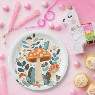 Assiettes En Carton Magie de la fête des champignons