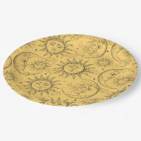 Magie Jaune Vintage étoile de soleil céleste