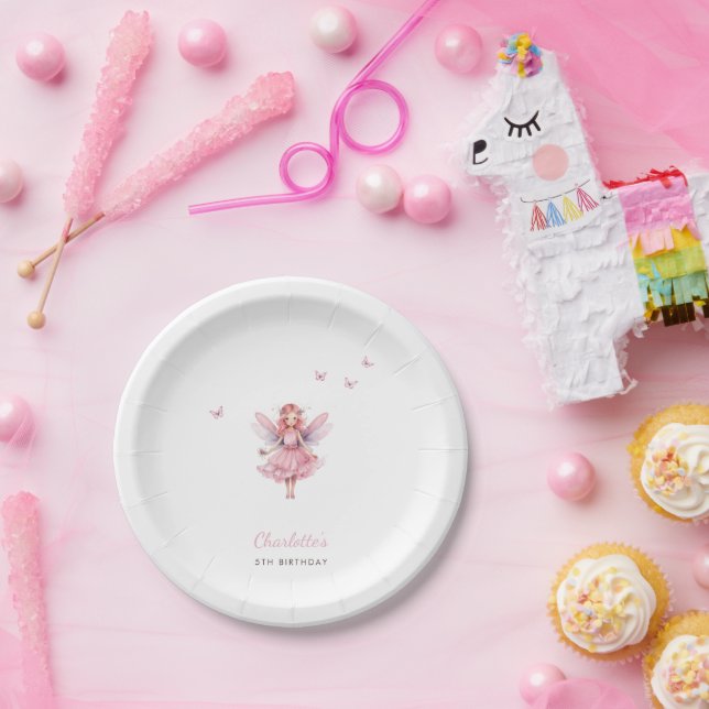 Assiettes En Carton Magique Fairy Anniversaire Whimsical Simple Élégan (Fête)