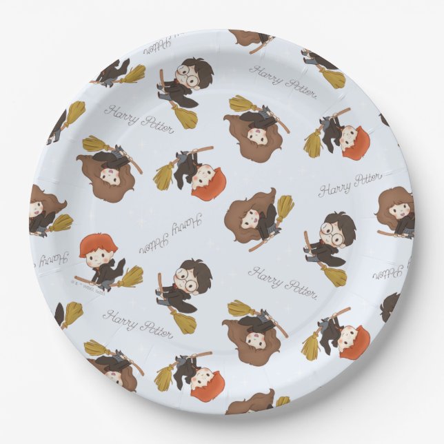 Assiettes En Carton Magique HARRY POTTER™ et Hogwarts (Devant)