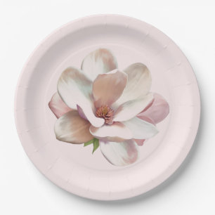 Assiettes En Carton magnolia rose du sud