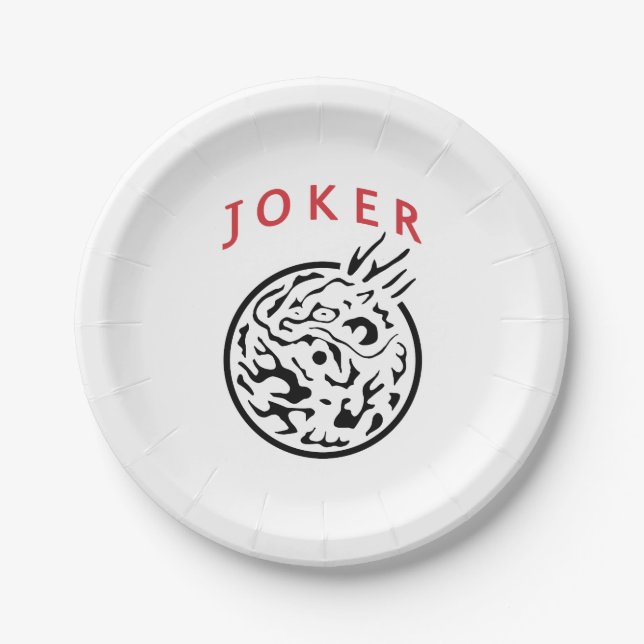 Assiettes En Carton Mah Jongg Joker Paper Disc (Devant)