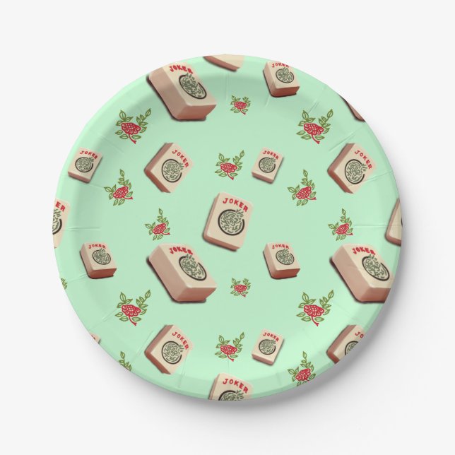 Assiettes En Carton Mah Jongg Jokers Plates (Devant)