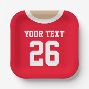 Assiettes En Carton maillot de football personnalisé numéro enfant fêt