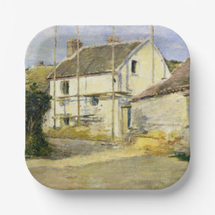 Assiettes En Carton Maison avec échafaudage (construction Vintage)