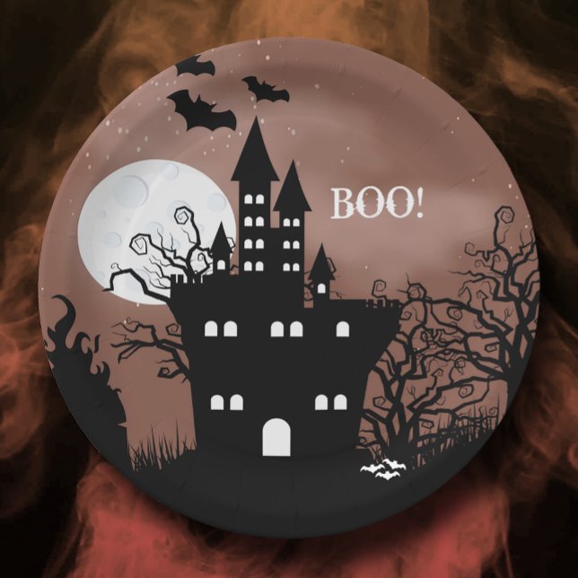 Assiettes En Carton Maison hantée d'Halloween (Créateur téléchargé)