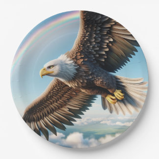 Assiettes En Carton Majestic Eagle Vol ciel Papier Plaque