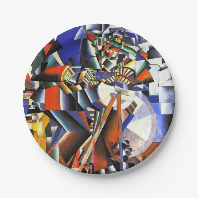 Assiettes En Carton Malevich Kazimir Le Knifegrinder (Devant)