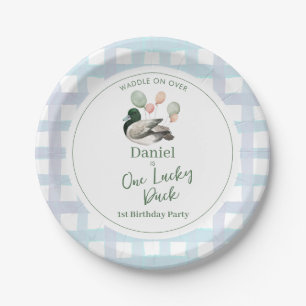 Assiettes En Carton Mallard Lucky Duck 1er Anniversaire