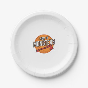 Assiettes En Carton Maman de Monstres Design de Maman de Basket Vintag