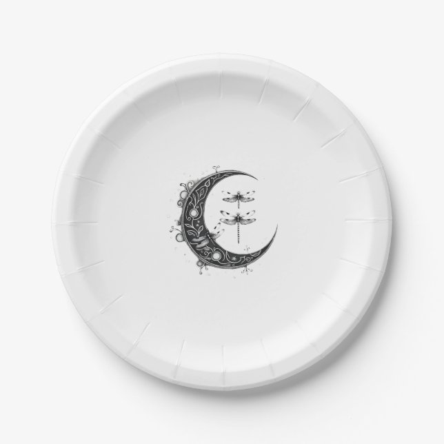 Assiettes En Carton Mandala Dragonfly Gothic Dragonflies (1) (Devant)