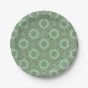 Assiettes En Carton Mandala succulent