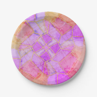 Assiettes En Carton Mandala warm Chalk Sketch