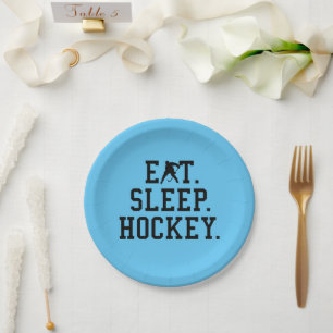 Assiettes En Carton Mangez le hockey sur glace - Amateurs de hockey
