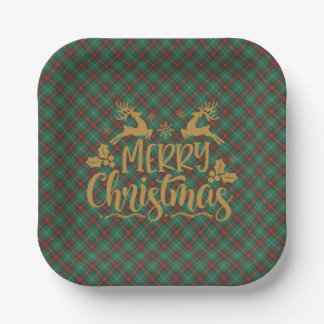 Assiettes En Carton Manitoba Provincial Tartan Christmas