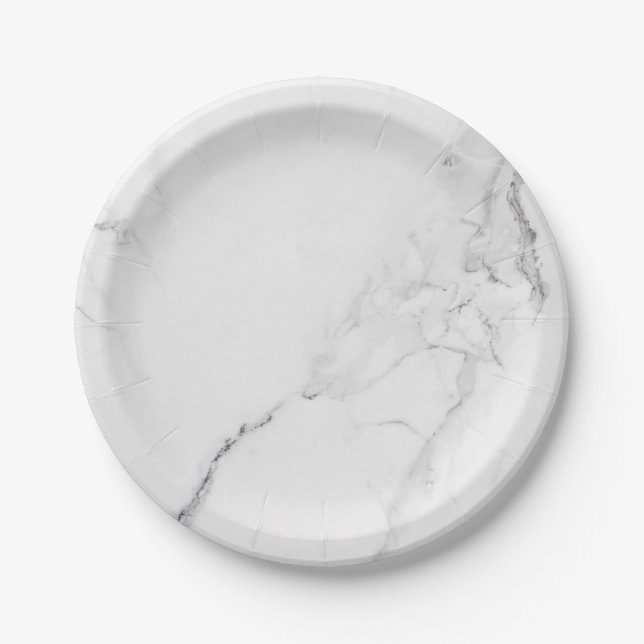 Assiettes En Carton Marbre élégant et tendance (Devant)