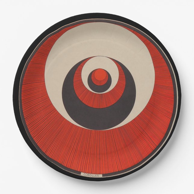 Assiettes En Carton Marcel Duchamp Rotorelief MINOTAINE Plaque en papi (Devant)