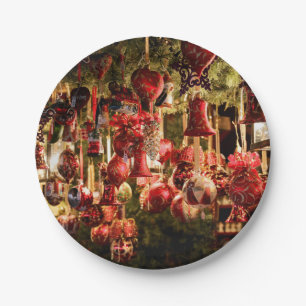 Assiettes En Carton Marché de Noël