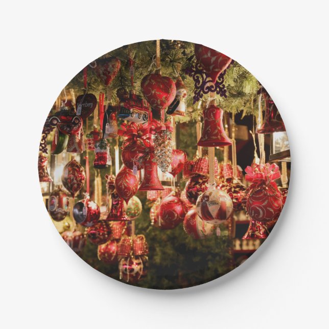 Assiettes En Carton Marché de Noël (Devant)