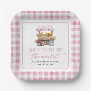 Assiettes En Carton Marché de producteurs fraîchement ouvert Shower de