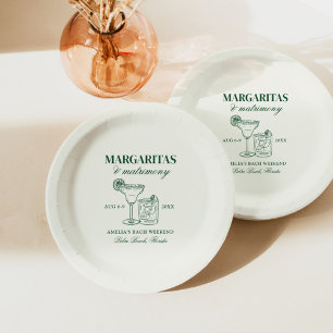 Assiettes En Carton Margaritas & Mariage Bachelorette Week-end