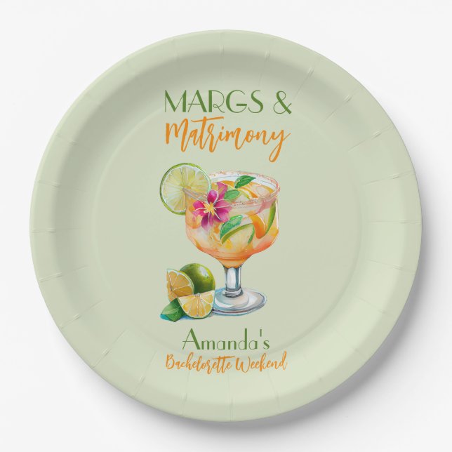 Assiettes En Carton Marges et Mariage Tequila & Fiesta Bachelorette (Devant)