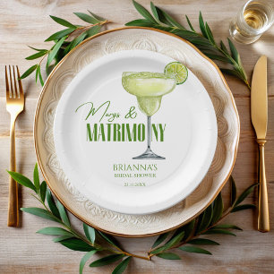 Assiettes En Carton Margs et noces douche de mariée monogrammée