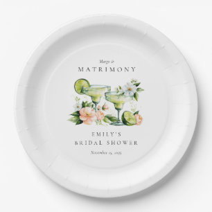 Assiettes En Carton Margs & Matrimony Floral Bridal Shower