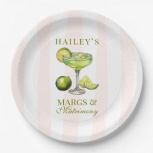 Assiettes En Carton Margs & Matrimony Margarita Fête de Fiançailles