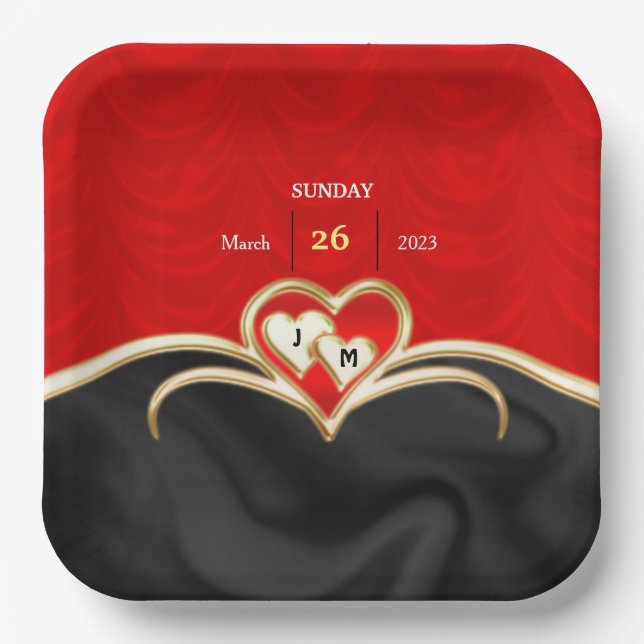 Assiettes En Carton Mariage (Recto)
