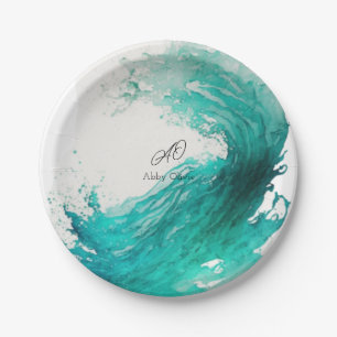 Assiettes En Carton Mariage abstrait