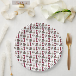 Assiettes En Carton Mariage Bells Fleurs Bow Cravate Bridal Rose Bouqu