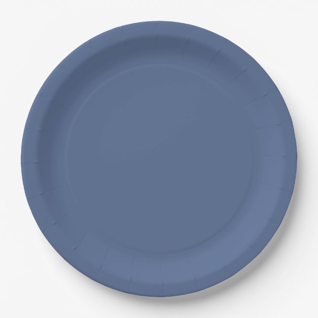 Assiettes En Carton Mariage bleu foncé (Devant)