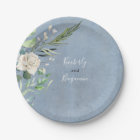 Mariage bleu verdoyant et poussiéreux