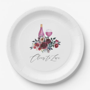 Assiettes En Carton Mariage Bohème Bourguignon et Navy Dégustation de 