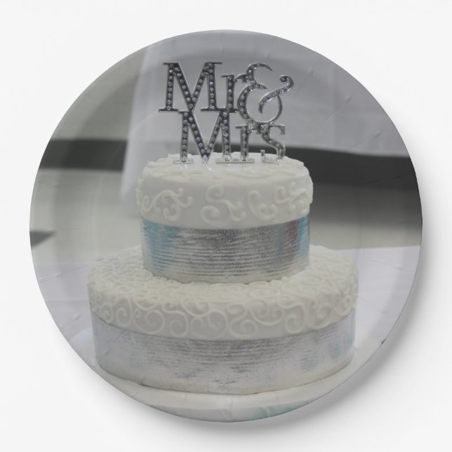 Assiettes En Carton MARIAGE Cake closeuse Plaque en papier (Devant)
