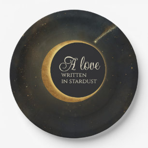 Assiettes En Carton Mariage céleste de l'éclipse de poussière d'étoile