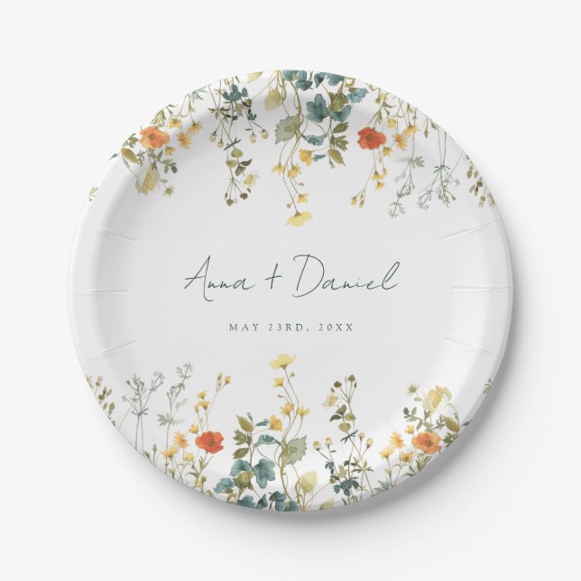 Assiettes En Carton Mariage champêtre (Devant)