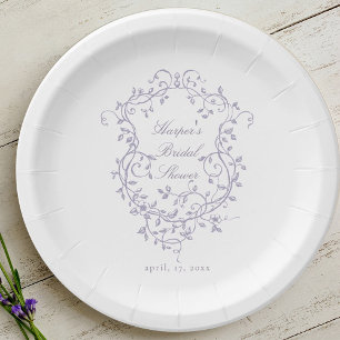 Assiettes En Carton Mariage Classique Fleur de Lavande Française