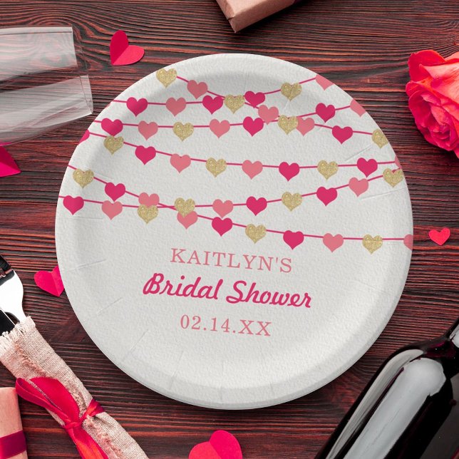 Assiettes En Carton Mariage Coeurs Amour Suspendus Enterrement de Vie  (Créateur téléchargé)