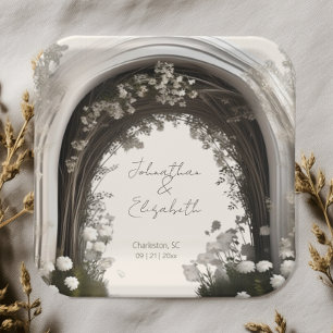Assiettes En Carton Mariage d'arche botanique romantique