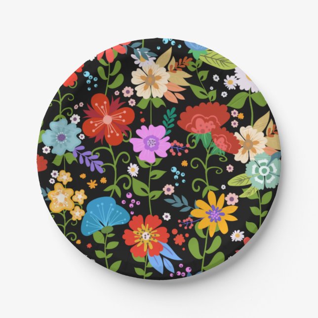 Assiettes En Carton Mariage d'art populaire mexicain (Devant)