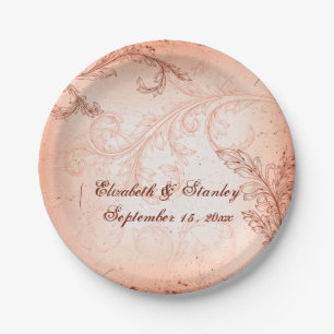 Assiettes En Carton mariage de automne florissant vintage feuille de c