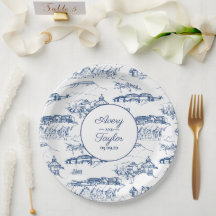 Mariage de Chattanooga Toile Navy et Blanc